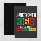 Juneteenth 365 dagen per jaar Leer het alsof het l Kaart (Voorkant / Achterkant)