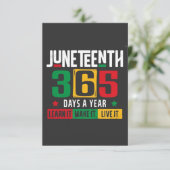 Juneteenth 365 dagen per jaar Leer het alsof je er Bedankkaart (Staand voorkant)