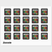 Juneteenth 365 dagen per jaar Leer het alsof je er Vierkante Sticker (Vel)
