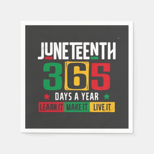 Juneteenth 365 dagen per jaar Leer het zoals het i Servet (Voorkant)