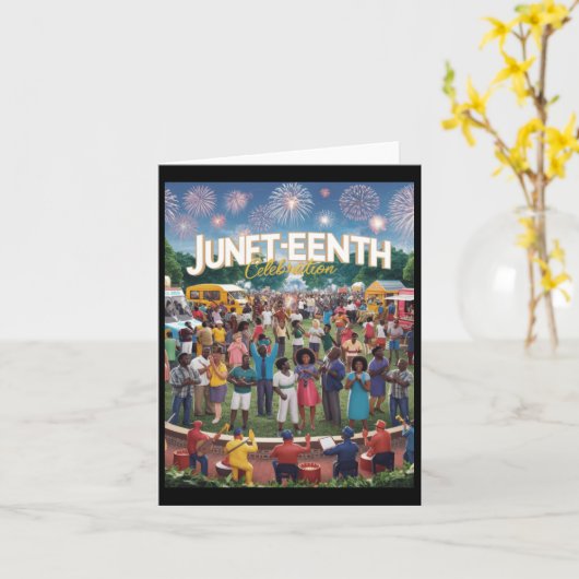 Juneteenth 3 kaart (Gele Bloem)