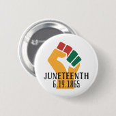 Juneteenth 6-19-1865-toets ronde button 5,7 cm (Voorkant /achterkant)