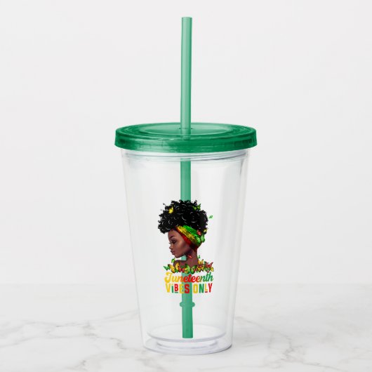 Juneteenth Acryl Tumbler Drinkbeker (Voorkant)