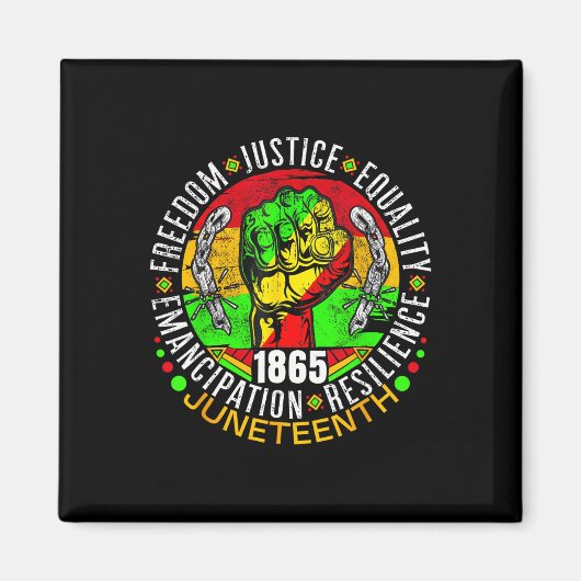 Juneteenth African American Black History 1865 Magneet (Voorkant)