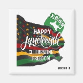 JUNETEENTH African American Flag Magneet (Voorkant)