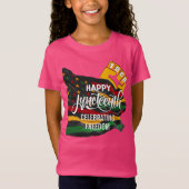 JUNETEENTH African American Flag T-shirt (Voorkant)