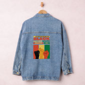 Juneteenth African Black Freedom 1865 Geschiedenis Denim Jacket (Hangar)