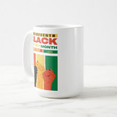 Juneteenth African Black Freedom 1865 Geschiedenis Koffiemok (Voorkant links)