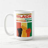 Juneteenth African Black Freedom 1865 Geschiedenis Koffiemok (Links)