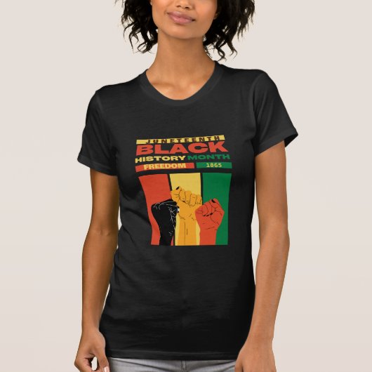 Juneteenth African Black Freedom 1865 Geschiedenis T-shirt (Voorkant)