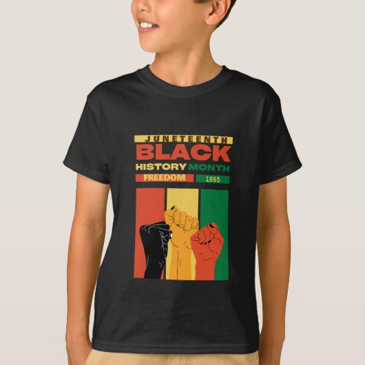 Juneteenth African Black Freedom 1865 Geschiedenis T-shirt (Voorkant)