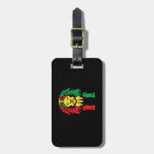 Juneteenth African Lion Rasta Reggae Mannen Kind Bagagelabel (Voorkant verticaal)