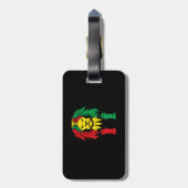 Juneteenth African Lion Rasta Reggae Mannen Kind Bagagelabel (Achterkant verticaal)