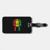 Juneteenth African Lion Rasta Reggae Mannen Kind Bagagelabel (Achterkant horizontaal)