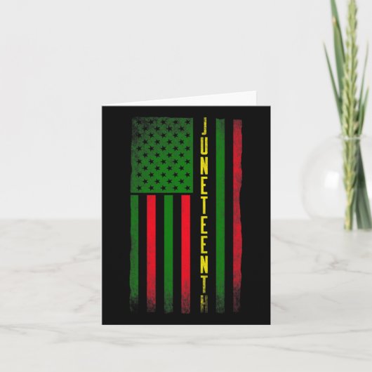 Juneteenth Afrika Vlaggen Zwart Afrikaans-Amerikaa Kaart (Voorkant)