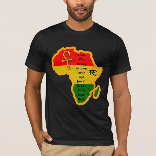 Juneteenth Afrikaanse Ankh Power Quote T-shirt (Voorkant)