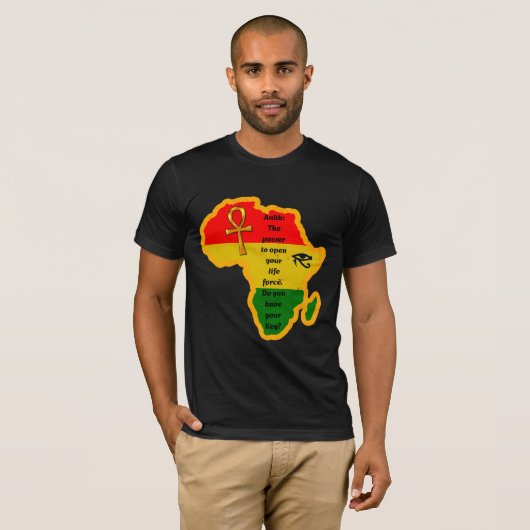 Juneteenth Afrikaanse Ankh Power Quote T-shirt (Voorkant volledig)