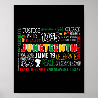 Juneteenth Afrikaanse Vrijheid Vieren 1865 Mannen  Poster