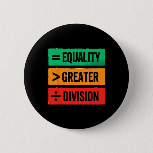 Juneteenth Afro 2025 Gelijkheid is groter dan verd Ronde Button 5,7 Cm (Voorkant)