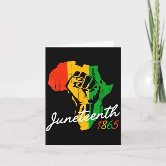 Juneteenth Afro-Amerikaans 1865afrika stijgt Kaart (Voorkant)
