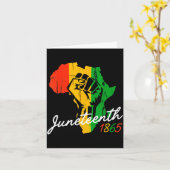 Juneteenth Afro-Amerikaans 1865afrika stijgt Kaart (Gele Bloem)