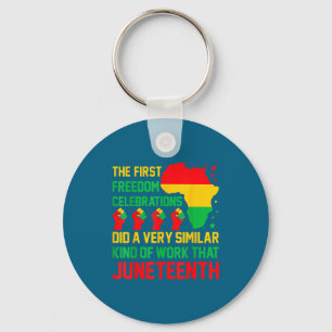 Juneteenth - Afro-Amerikaanse burgerrechten zwart Sleutelhanger