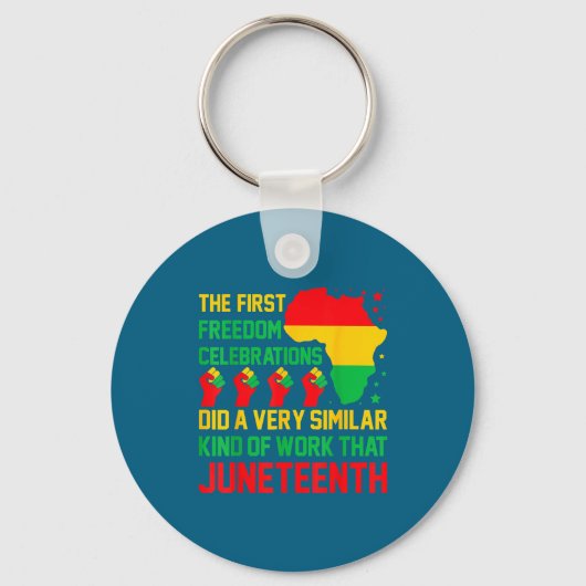 Juneteenth - Afro-Amerikaanse burgerrechten zwart Sleutelhanger (Voorkant)