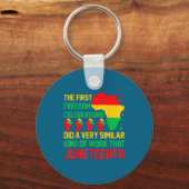 Juneteenth - Afro-Amerikaanse burgerrechten zwart Sleutelhanger (Voorkant)
