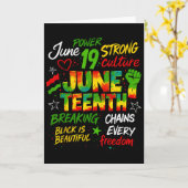 Juneteenth Afro-Amerikaanse Juneteenth 1865 Vrijhe Kaart (Gele Bloem)
