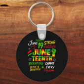 Juneteenth Afro-Amerikaanse Juneteenth 1865 Vrijhe Sleutelhanger (Voorkant)