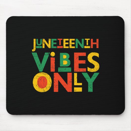 Juneteenth Afro-Amerikaanse Mannen Juneteenth Blac Muismat (Voorkant)
