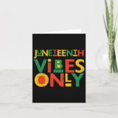 Juneteenth Afro-Amerikaanse Mannen Juneteenth Zwar Kaart (Voorkant)