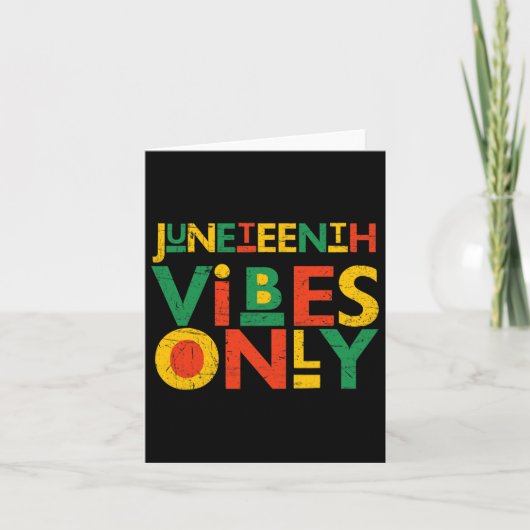 Juneteenth Afro-Amerikaanse Mannen Juneteenth Zwar Kaart (Voorkant)