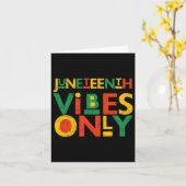 Juneteenth Afro-Amerikaanse Mannen Juneteenth Zwar Kaart (Gele Bloem)