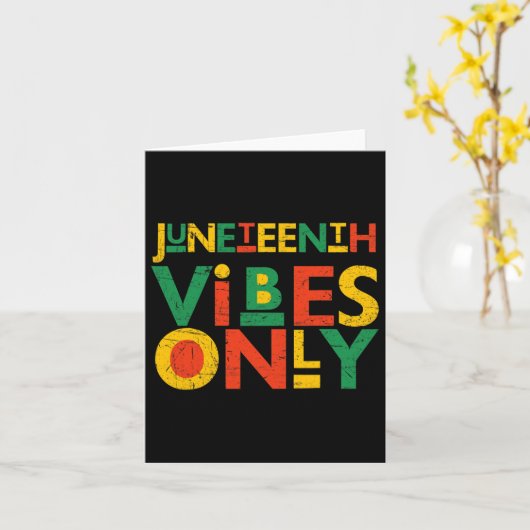 Juneteenth Afro-Amerikaanse Mannen Juneteenth Zwar Kaart (Gele Bloem)
