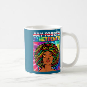 Juneteenth - Afro-Amerikaanse melanine koningin zw Koffiemok