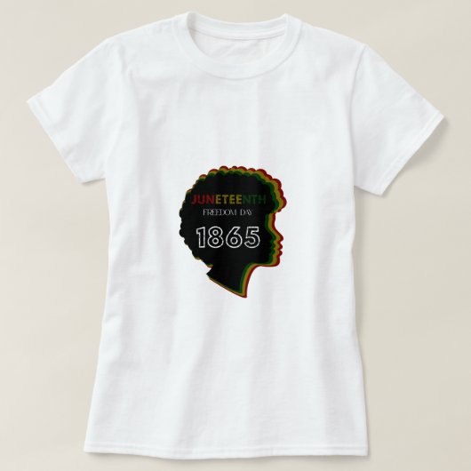 Juneteenth Afro-Amerikaanse trots vrijheidsdag dru T-shirt (Design voorkant)