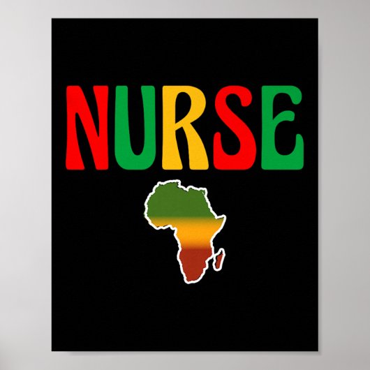 Juneteenth Afro-Amerikaanse verpleegkundigen Pride Poster (Voorkant)