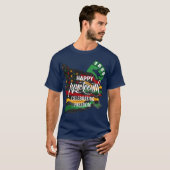 JUNETEENTH Afro-Amerikaanse Vlag T-shirt (Voorkant volledig)