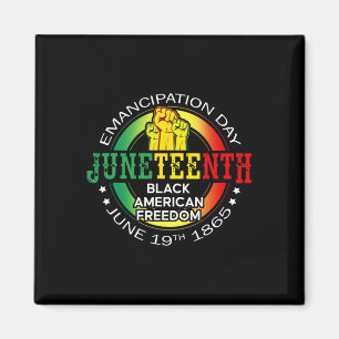 Juneteenth Afro-Amerikaanse Vrijheid 1865 Zwart Zi Magneet