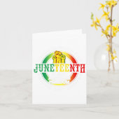 Juneteenth Afro-Amerikaanse vrijheid 1865 Zwarte G Kaart (Gele Bloem)