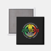 Juneteenth Afro-Amerikaanse vrijheid 1865 Zwarte G Magneet (Voorkant / Achterkant)