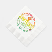 Juneteenth Afro-Amerikaanse Vrijheid Zwart 1865 Servet (Hoek)