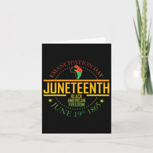Juneteenth Afro-Amerikaanse Vrijheid Zwarte Geschi Kaart