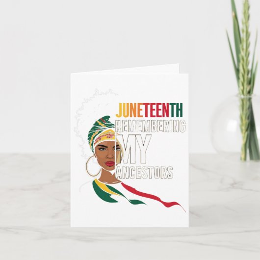 Juneteenth Afro-Amerikaanse Vrijheid Zwarte Geschi Kaart (Voorkant)