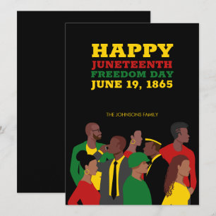 Juneteenth Afro-Amerikaanse Vrijheidsdag Zwart Kaart