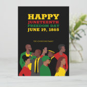 Juneteenth Afro-Amerikaanse Vrijheidsdag Zwart Kaart (Staand voorkant)
