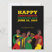 Juneteenth Afro-Amerikaanse Vrijheidsdag Zwart Kaart (Voorkant)
