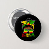 Juneteenth Afro-Amerikaanse Zwarte Geschiedenis Ju Ronde Button 5,7 Cm (Voorkant /achterkant)
