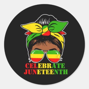 Juneteenth Afro-Amerikaanse Zwarte Geschiedenis Ju Ronde Sticker